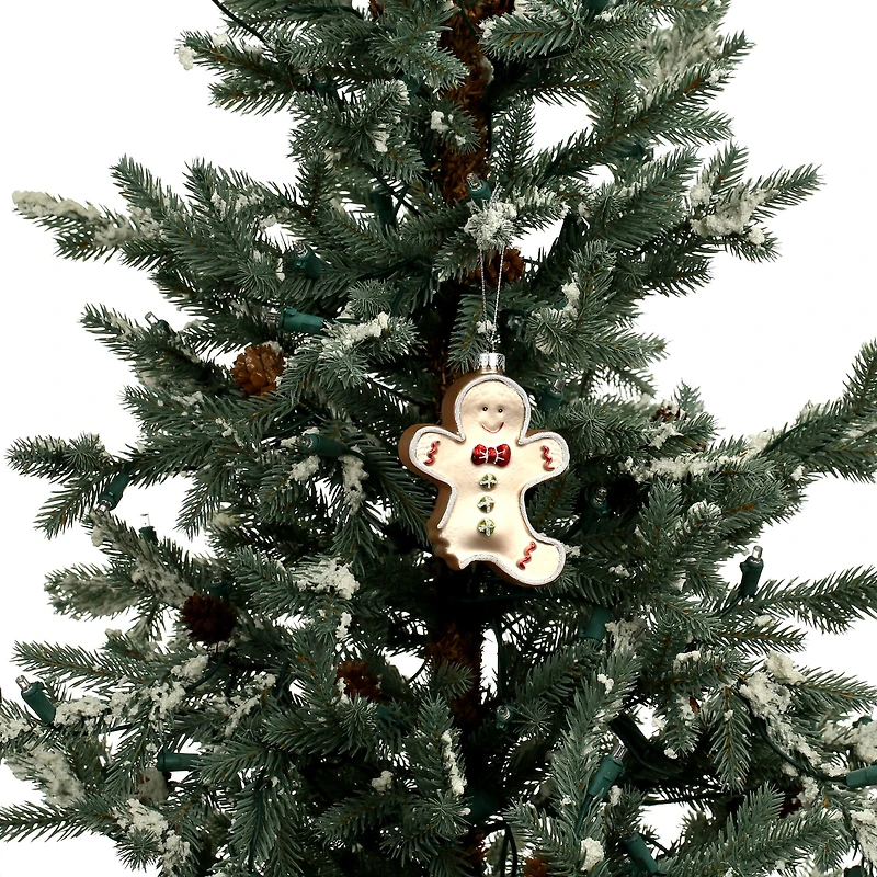 4" Gingerbread Cookie with Bite Glass Ornament by Ashland®