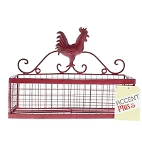 10" Red Rooster Single Wall Rack