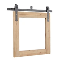 Brown Fir Farmhouse Wall Mirror, 27" x 30" x 2"