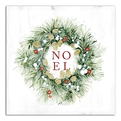 Christmas Wreath Noel Canvas Wall Art