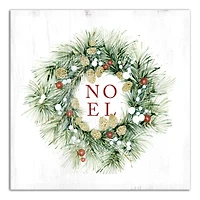 Christmas Wreath Noel Canvas Wall Art