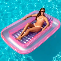 Swimline 6ft. Inflatable Pink & Purple Water Sports Pool Raft Lounger