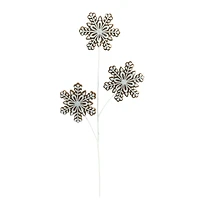 30.5" White Glitter Snowflake Stem by Ashland®