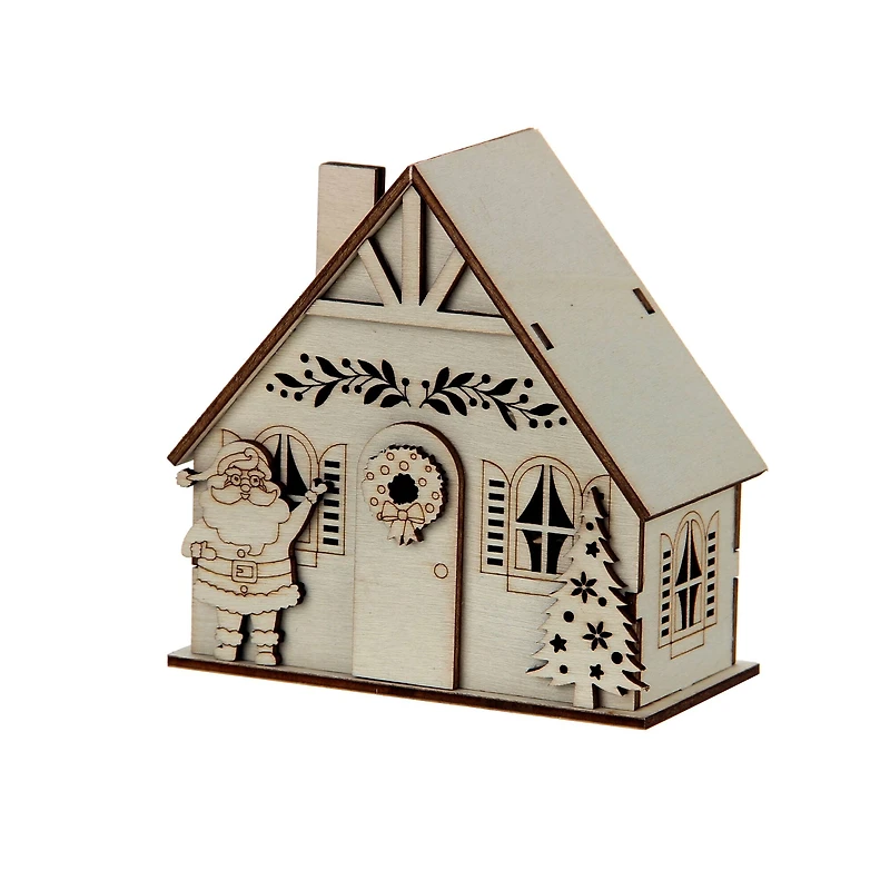 DIY LED Wood Village Santa House by Make Market®