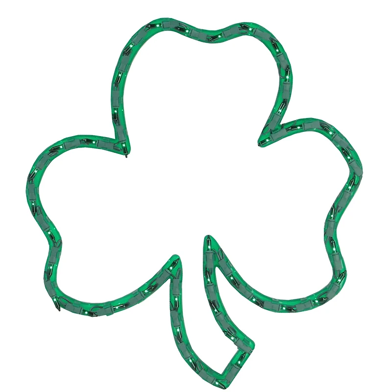 16" Lighted St. Patrick's Day Irish Shamrock Window Decoration