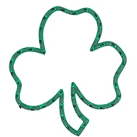 16" Lighted St. Patrick's Day Irish Shamrock Window Decoration