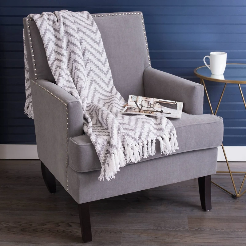 DII® Gray Large Chevron Throw