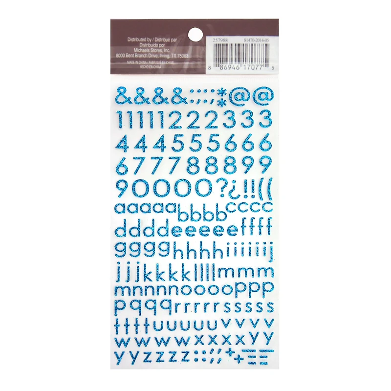 Glitter Block Alphabet Stickers by Recollections