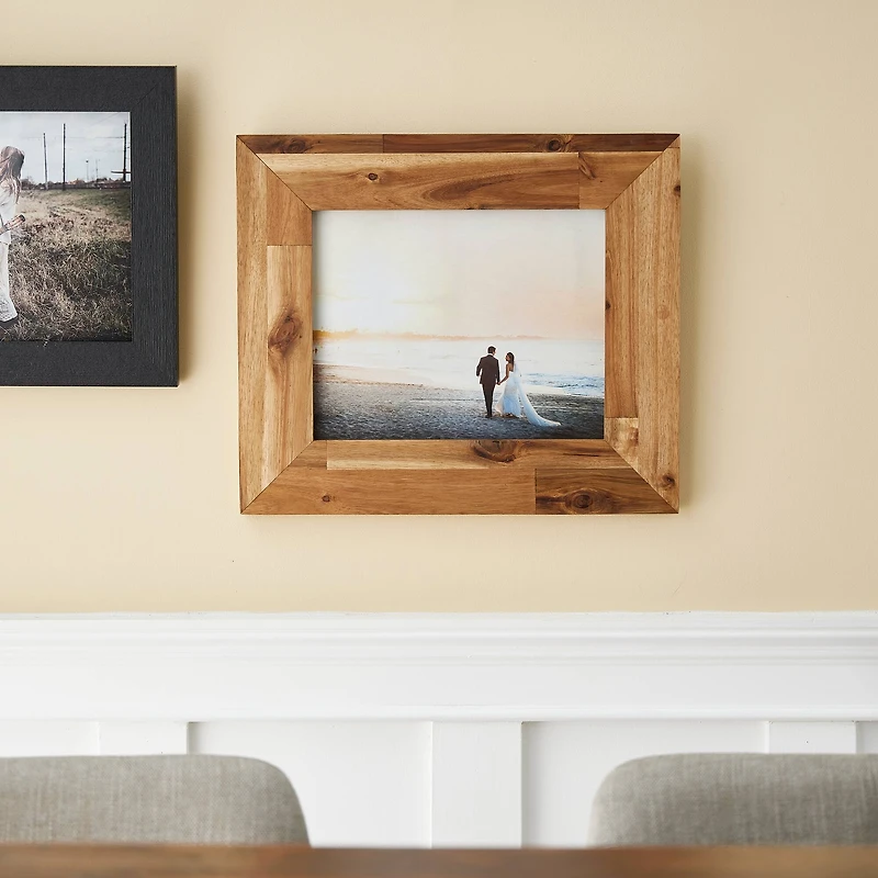 Home Natural Brown Wood Plank Frame by Studio Décor