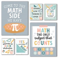 Hadley Designs 11" x 14" Boho Math Bulletin Board Classroom Décor Posters Set