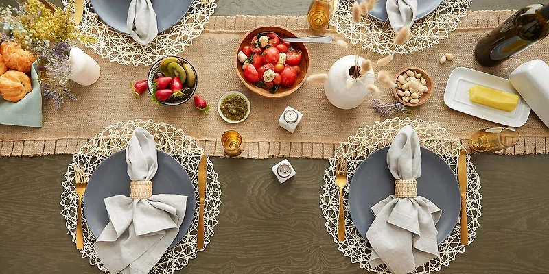 DII® Off White Woven Paper Round Placemat (Set of 6)