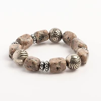 John Bead Jasper No.83 Natural Stone Stretch Bracelet