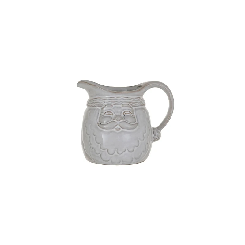 Hello Honey® 10oz. White Stoneware Santa Shaped Creamer in Reactive Glaze