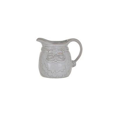 Hello Honey® 10oz. White Stoneware Santa Shaped Creamer in Reactive Glaze