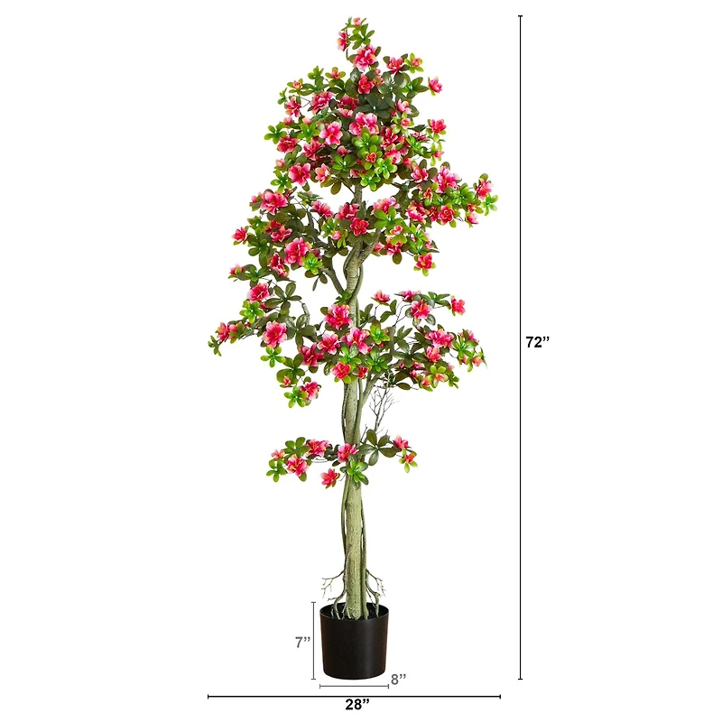 6ft. UV Resistant Artificial Azalea Tree (Indoor/Outdoor)