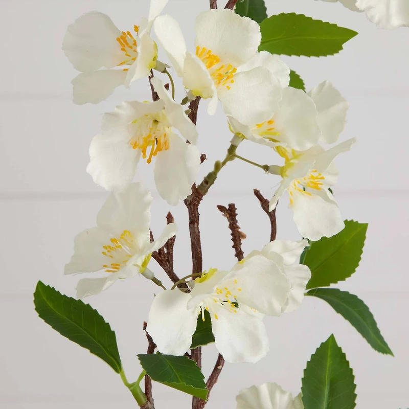 38" White Blossom Flower Stems, 3ct.