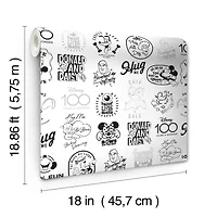 RoomMates Disney 100th Anniversary Icons Black Peel & Stick Wallpaper