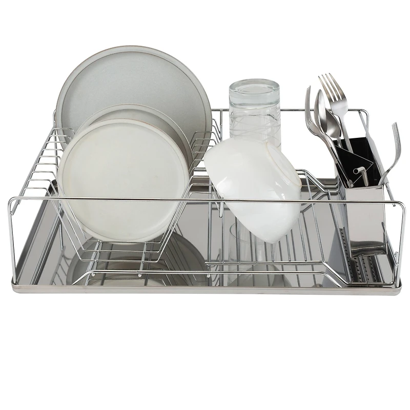 Kitchen Details Twisted Chrome 3-Piece Dish Rack