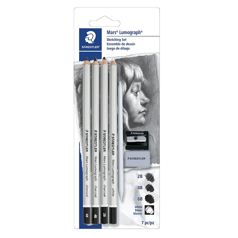 Staedtler® Mars® Lumograph® Charcoal Sketching Set, 7pc