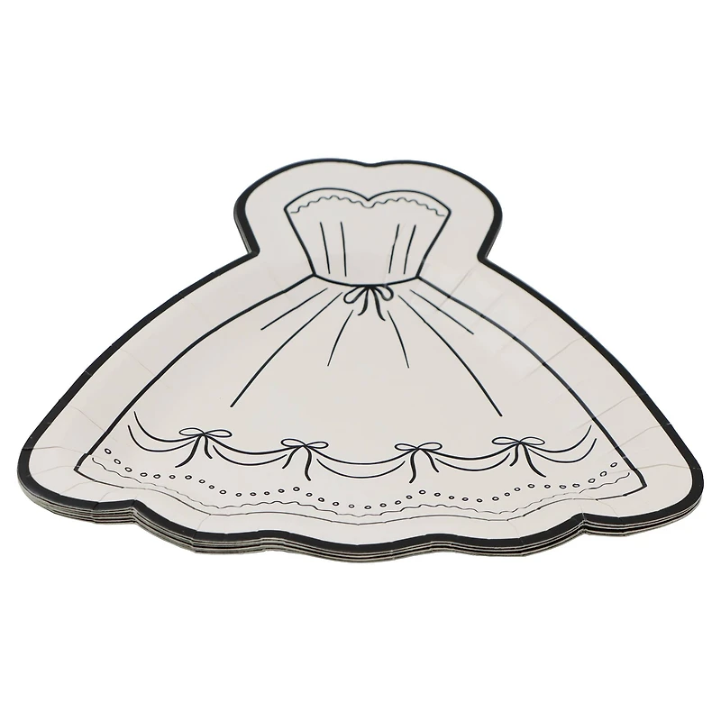 24 Packs: 8 ct. (192 total) 7" Dress Shaped Snack Plates by Celebrate It™