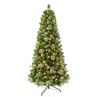 6.5ft. Pre-Lit Washington Spruce Aritificial Christmas Tree, Warm White LED Lights