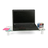 Mind Reader Clear Glass Monitor Stand Riser