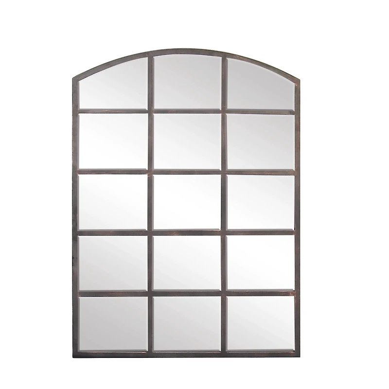Clear Industrial Metal Wall Mirror, 40" x 30"