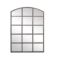 Clear Industrial Metal Wall Mirror, 40" x 30"