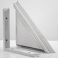 White Floating Beveled Corner Shelves Set