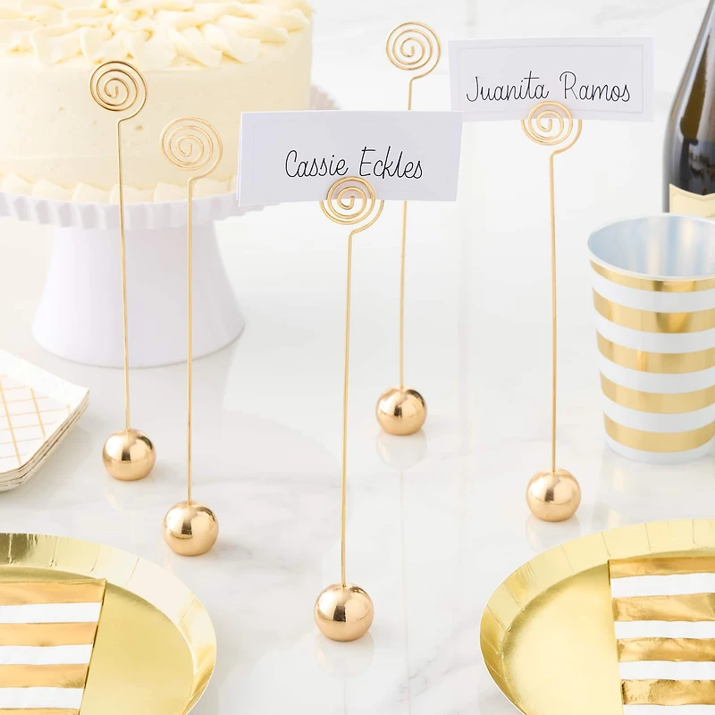 Gold Place Card Holders by Celebrate It™, 12ct.