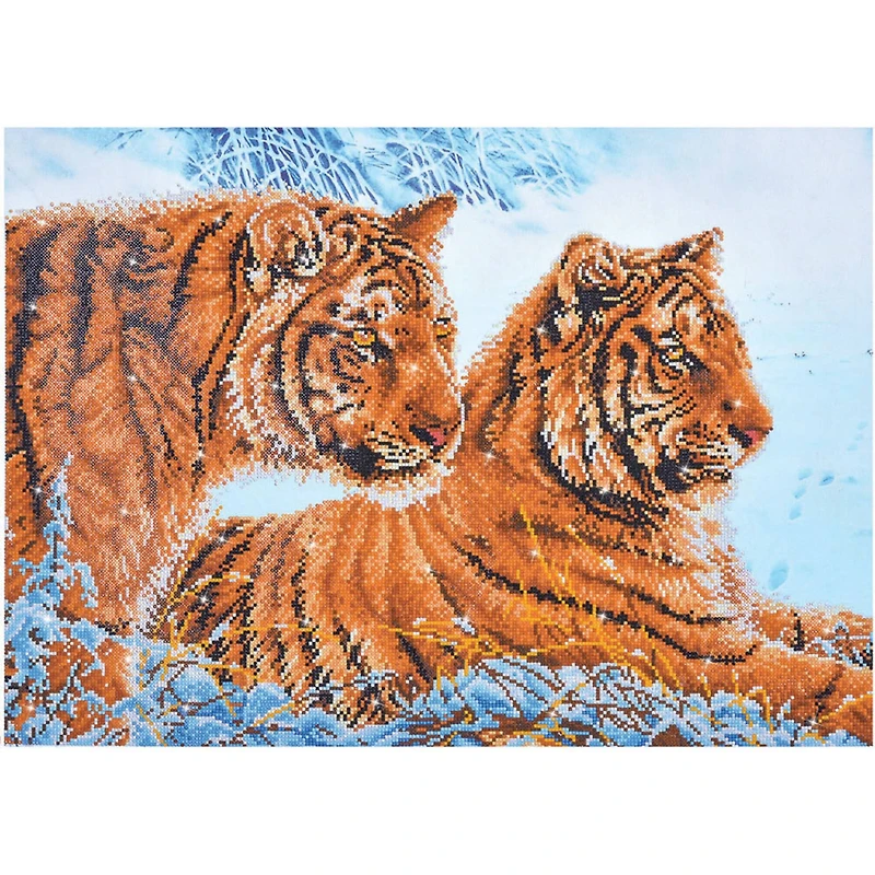 Diamond Dotz® Tigers in the Snow Diamond Painting Kit