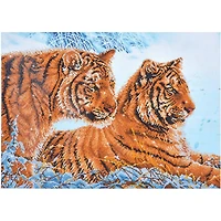 Diamond Dotz® Tigers in the Snow Diamond Painting Kit
