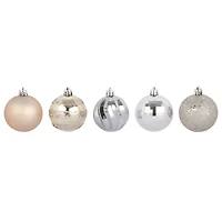 40 Pack 2.2" Champagne Shatterproof Ball Ornaments by Ashland®
