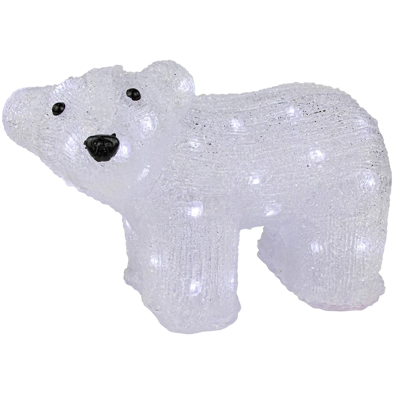 12" Lighted Commercial Grade Acrylic Baby Bear Christmas Display Decoration