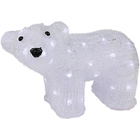12" Lighted Commercial Grade Acrylic Baby Bear Christmas Display Decoration
