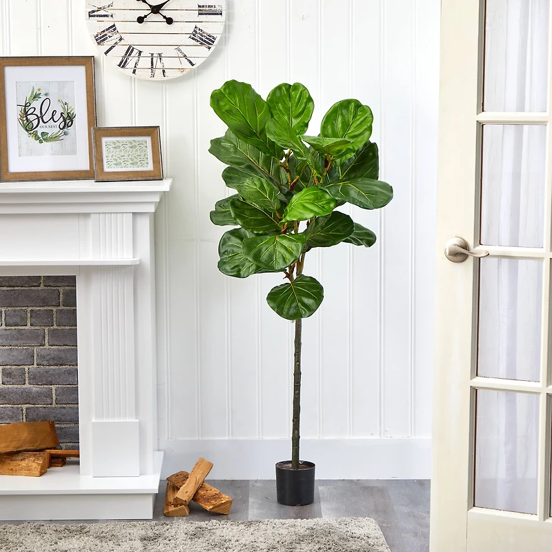 4.5ft. Potted Fiddle Leaf Artificial Tree