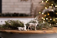 Brushed Gold Holiday Deer Figurine, 3 Packs of 2