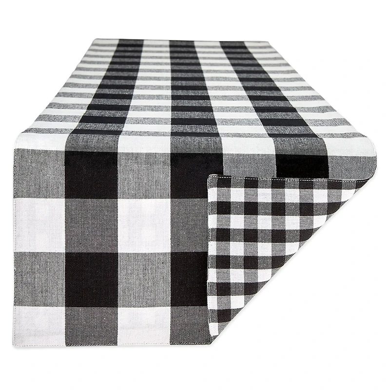 DII® 108" Reversible Gingham & Buffalo Check Table Runner