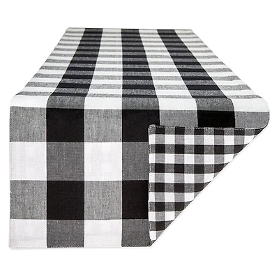 DII® 108" Reversible Gingham & Buffalo Check Table Runner
