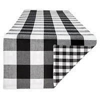 DII® 108" Reversible Gingham & Buffalo Check Table Runner