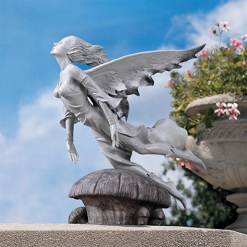 Design Toscano 11" Enchanted Flight of the Garden Fairy Statue
