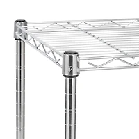 Iris® 32" Silver 3-Tier Rolling Wire Rack Shelf