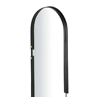 CosmoLiving by Cosmopolitan Black Metal Oval Wall Mirror 15" x 2" x 43"