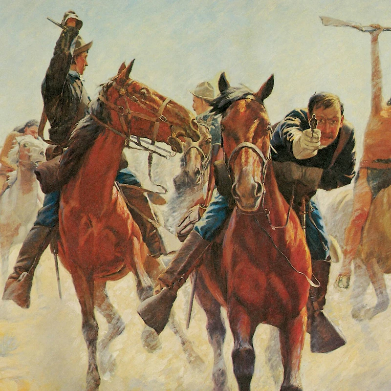 Design Toscano 22.7" Breaking Through the Line Canvas Replica Painting