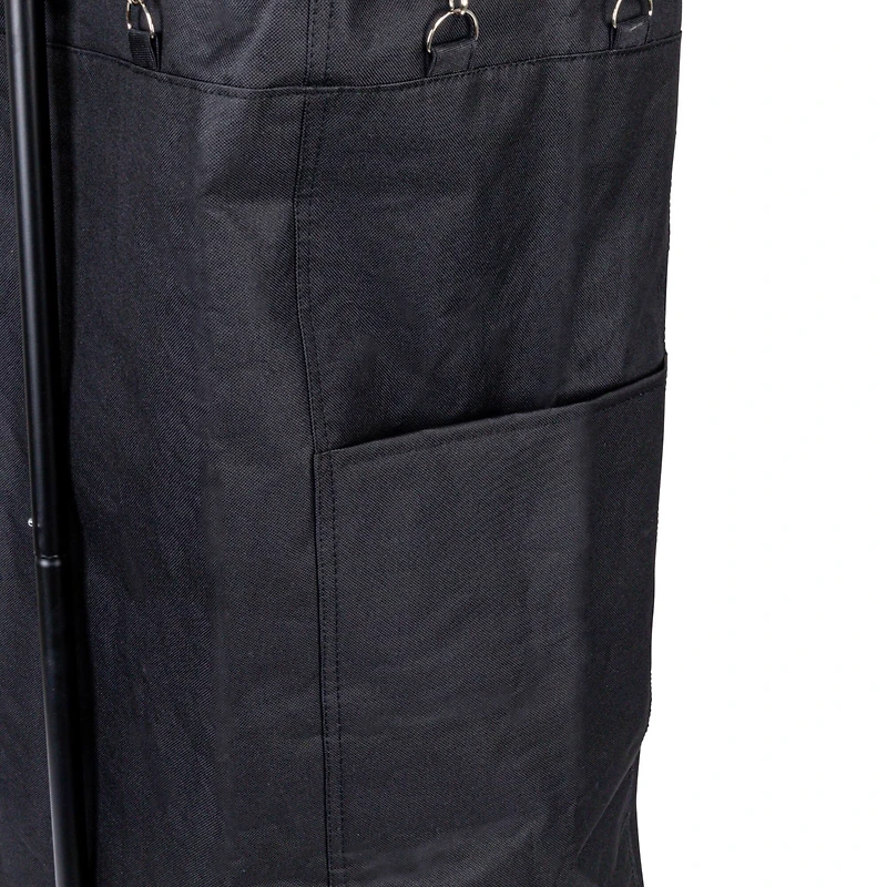 Household Essentials 30.5" Black Rolling Laundry Hamper