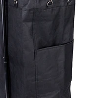 Household Essentials 30.5" Black Rolling Laundry Hamper
