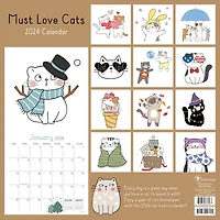 TF Publishing 2024 Must Love Cats Wall Calendar