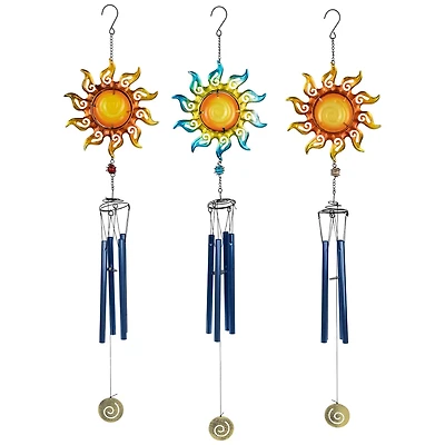 2.5ft. Shining Suns Outdoor Garden Windchimes, 3ct.