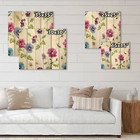 Designart - Pink and Blue Pansy Flowers II