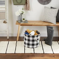 DII® Medium Buffalo Check Round Storage Bin
